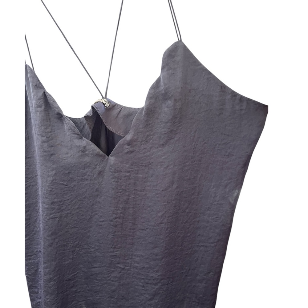 Free People Gray/Blue Scalloped Edge Tank Top - Picture 4 of 4